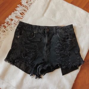 [american eagle] black jean shorts!!